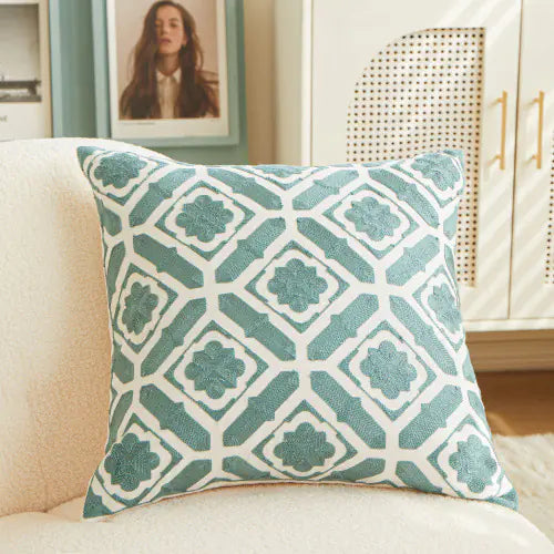 Embroidery Sofa Cushion Pillow Cover for Living Room