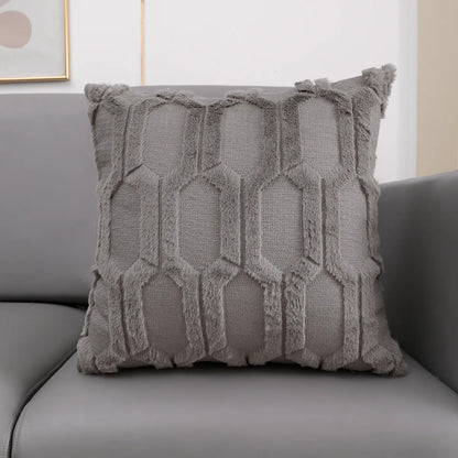 Classic Plush Embroidered Sofa Cushion