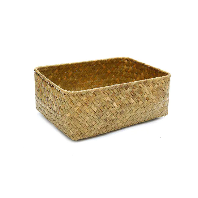 Handmade Straw Woven Fruit Basket