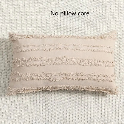 Nordic Cotton Linen 3D Plush Jacquard Sofa Cushion