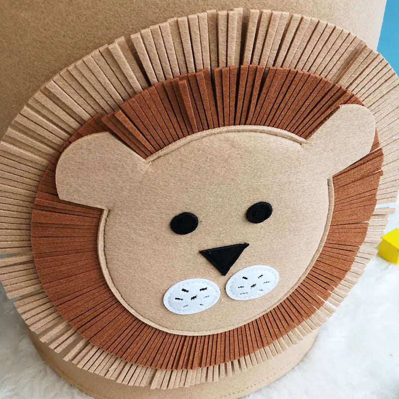 Kawaii Cotton Animal Storage Basket for Kids' Items
