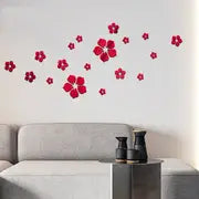 3D Flowers Mirror Sticker, DIY Acrylic Wall Decor