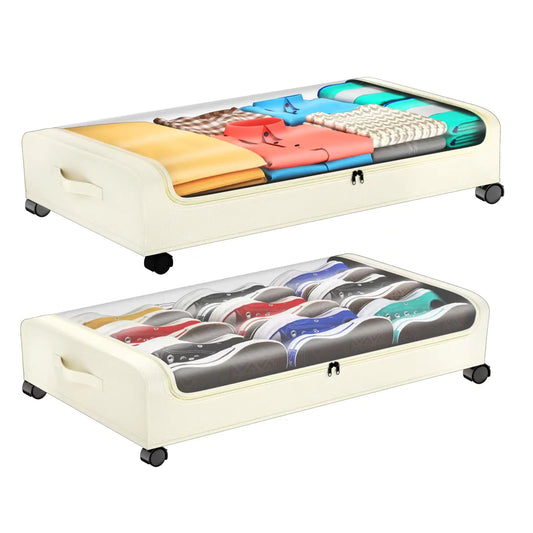 Under the Bed Storage Containers with Wheels - set of 2