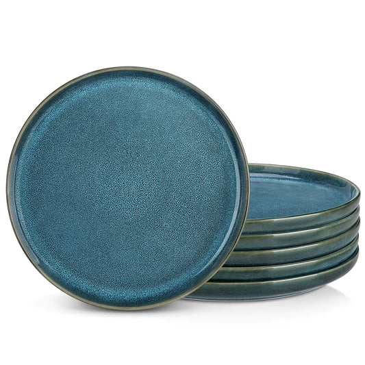 VAGE Dinner Plates Set of 6 - 10.25 Inch Ceramic Plates