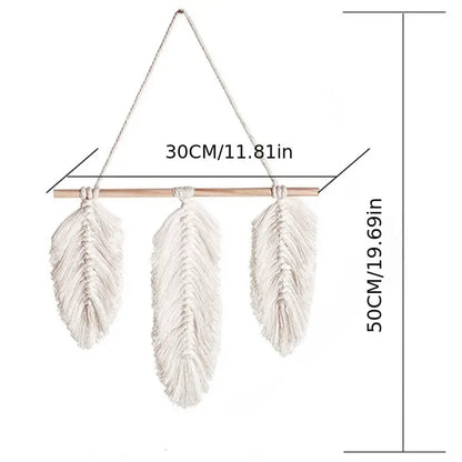 Bohemian Woven Leaf Wall Hanging for Bedroom Decor