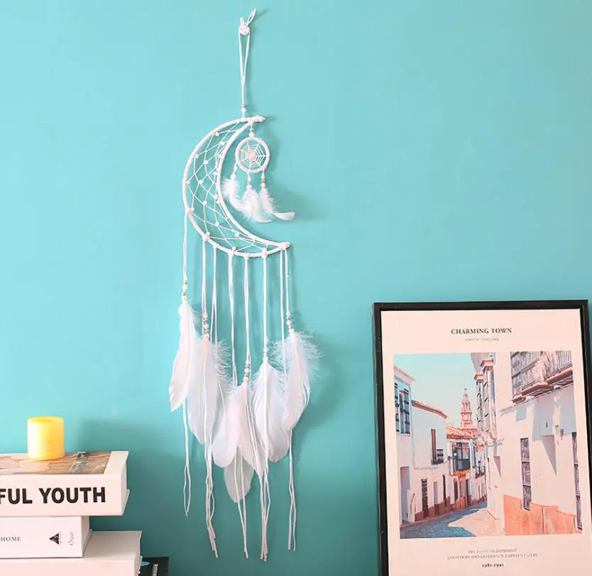 Wooden Hollow Cloud Tapestry with Dreamcatcher