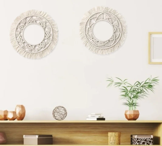 Cotton Rope Tapestry Wall Decor - Circular Ornament