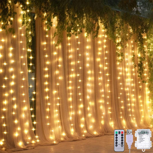 Meonum Backdrop String Lights - 13 Strings 6.6 x 5 ft