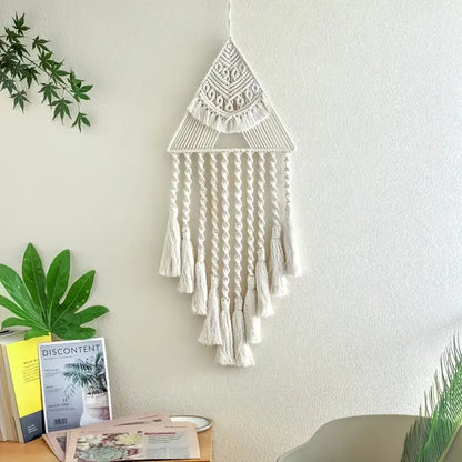 Handwoven Triangle Dream Catcher for Bohemian Decor