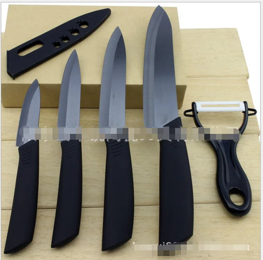 Ceramic Knife Set with Black Blades