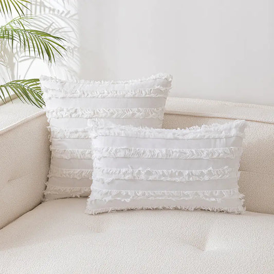 Nordic Cotton Linen 3D Plush Jacquard Sofa Cushion