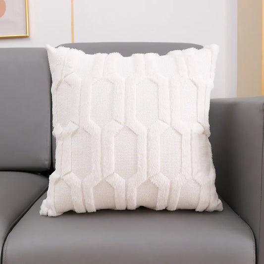 Classic Plush Embroidered Sofa Cushion