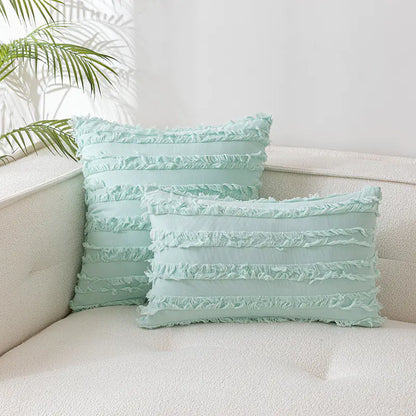 Nordic Cotton Linen 3D Plush Jacquard Sofa Cushion