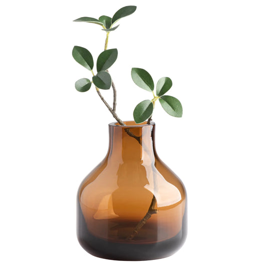Torre & Tagus Solid Color Round Glass Vase for Flowers - 5"