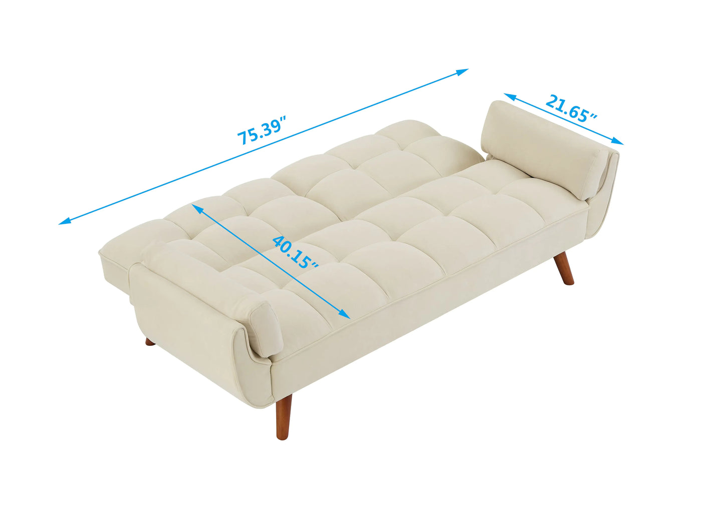 3 seater Beige convertible Sofa