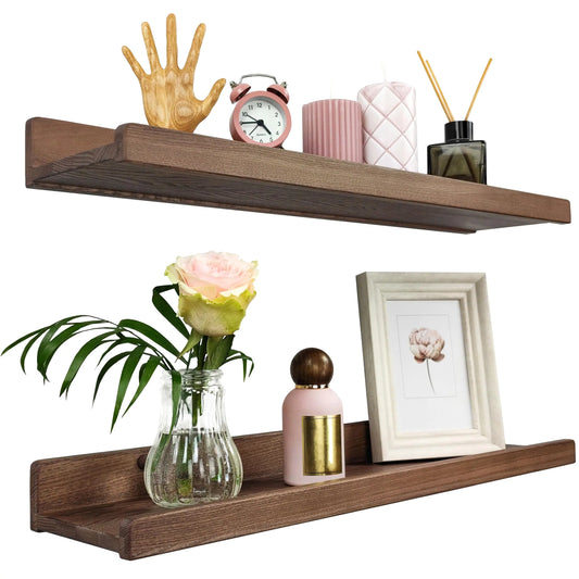 Handcrafted Floating Shelves for Wall 24 inch Set of 2