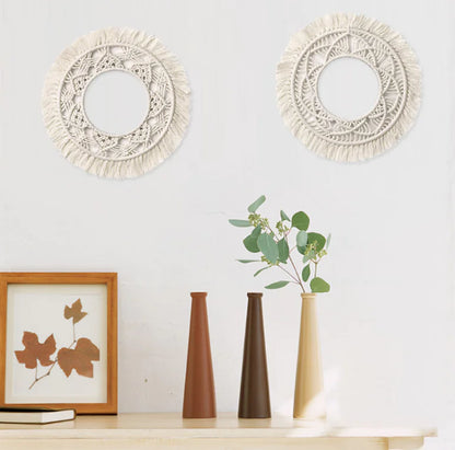 Cotton Rope Tapestry Wall Decor - Circular Ornament