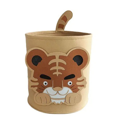 Kawaii Cotton Animal Storage Basket for Kids' Items