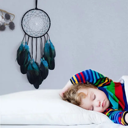 Handmade Blue Dream Catcher for Home and Wall Decor