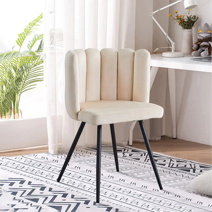 CLIPOP Velvet Accent Vanity Chair