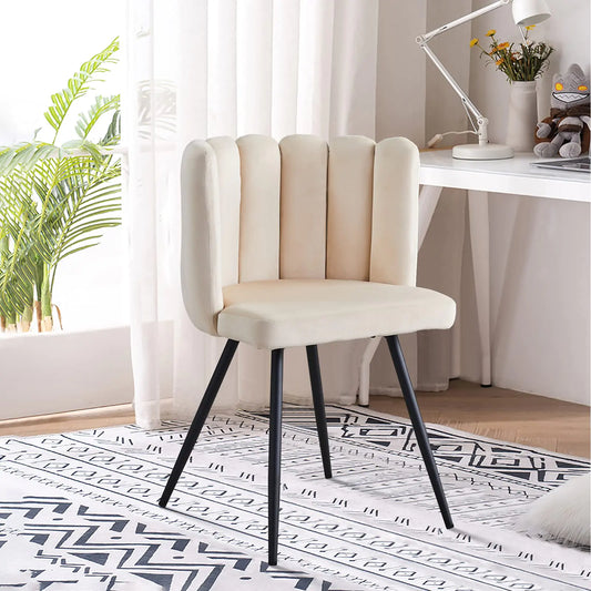 CLIPOP Velvet Accent Vanity Chair