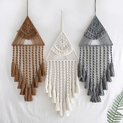 Handwoven Triangle Dream Catcher for Bohemian Decor