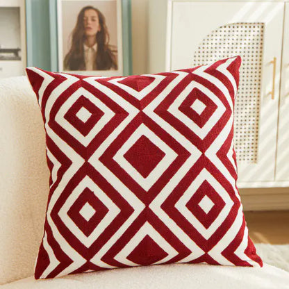 Embroidery Sofa Cushion Pillow Cover for Living Room