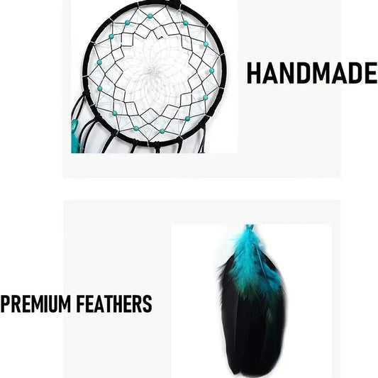 Handmade Blue Dream Catcher for Home and Wall Decor