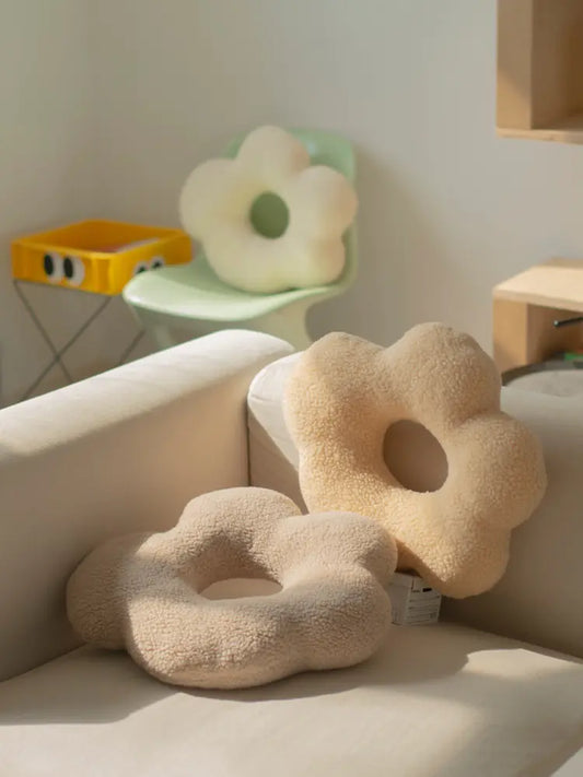 Cute Korean Geometric Lamb Velvet Sofa Cushion Pillow