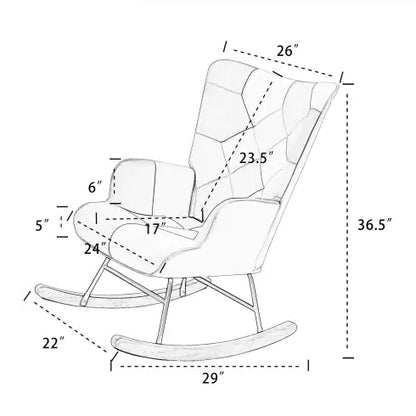 Rocking Chair With Wood Legs