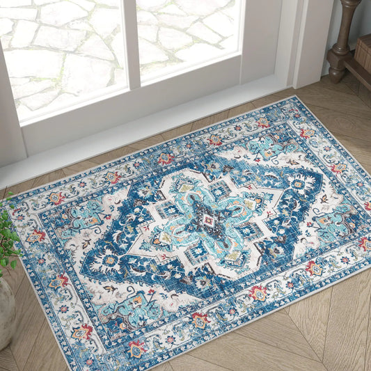 2x3 Navy Blue Boho Rug