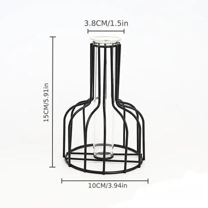 Hollow Iron Vase for Dried Flowers and Arrangements