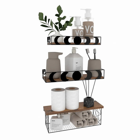 PHAREGE Moon Phase Shelves Set of 3