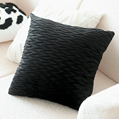 Retro Rabbit Fur Luxury Checkerboard Sofa Cushion