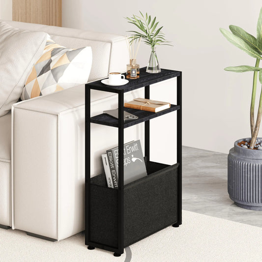 Leomonio Black Slim Side Table