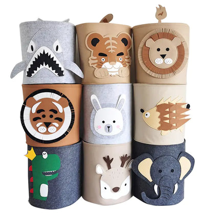 Kawaii Cotton Animal Storage Basket for Kids' Items