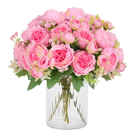 MARTINE MALL 8 Packs Artificial Peonies Bouquet