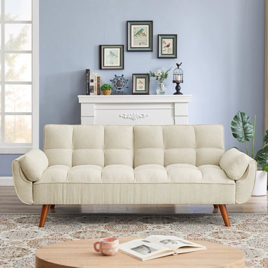 3 seater Beige convertible Sofa