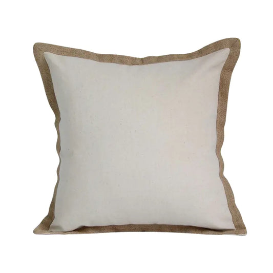 Linen Trimmed Elegant Sofa Cushion Cover Set