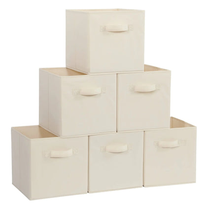 Storage Cubes 11 Inch Collapsible Storage Bins with Handles - 6 Pack