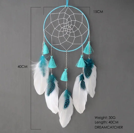 Wooden Hollow Cloud Tapestry with Dreamcatcher