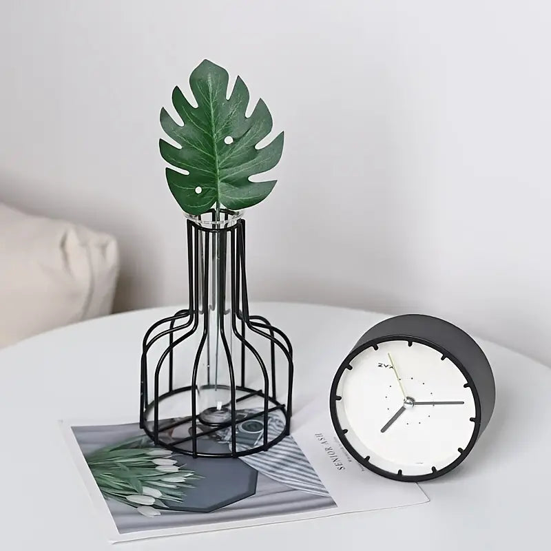 Hollow Iron Vase for Dried Flowers and Arrangements