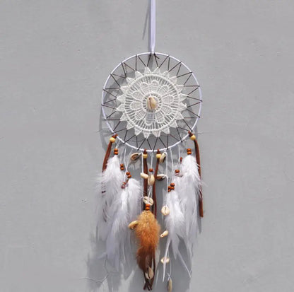 Wooden Hollow Cloud Tapestry with Dreamcatcher