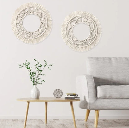 Cotton Rope Tapestry Wall Decor - Circular Ornament